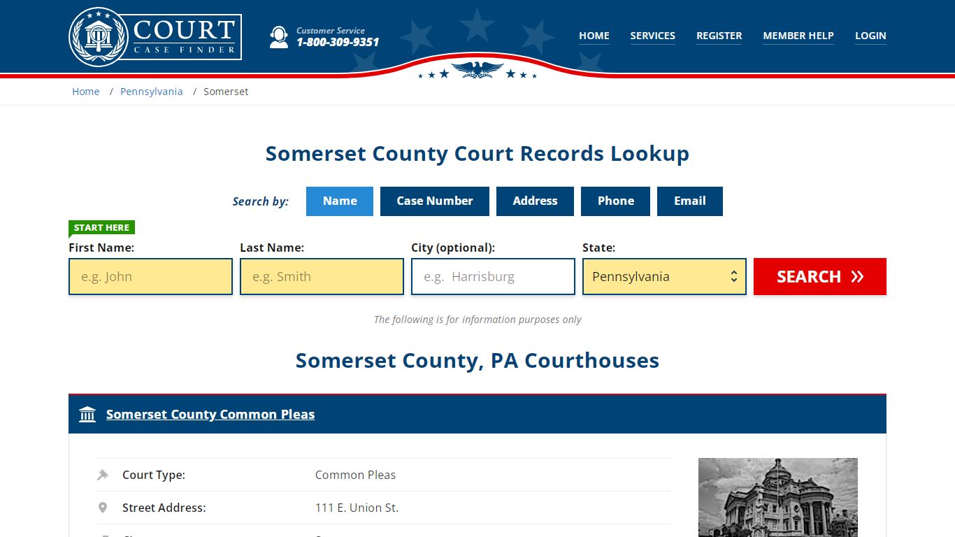 Somerset County Court Records | PA Case Lookup